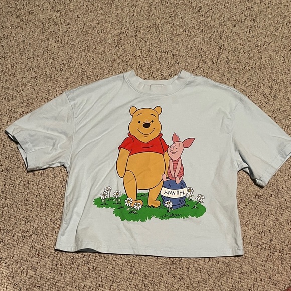 Disney Tops - Disney Winnie the Pooh and Piglet Cropped Tee